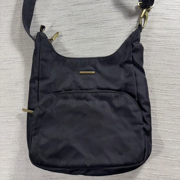 Travelon Anti Theft Crossbody Bag Black Nylon Shoulder Strap Security - Picture 7 of 13